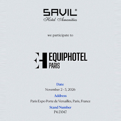 SAVIL HOTEL AMENITIES – SV COSMETICS Participates in EQUIPHOTEL PARIS 2026