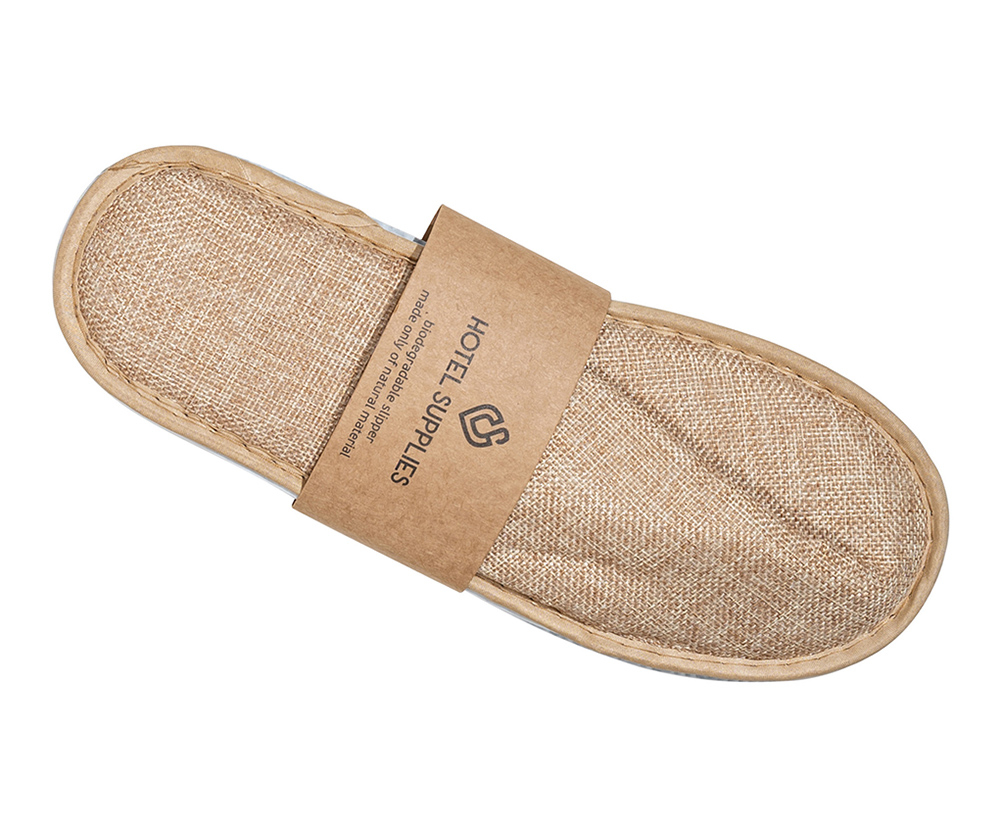 Closed toe linen slipper 30cm